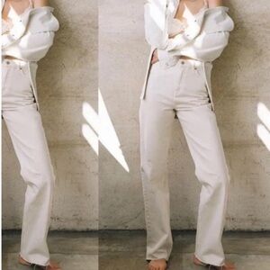 Zara 90’s High Rise Full Length Raw Hem Jeans sz 12